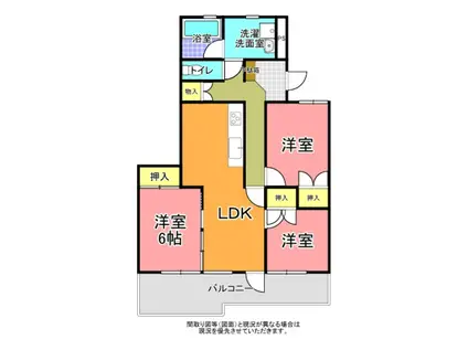 コーキマンション K-2(3LDK/3階)の間取り写真
