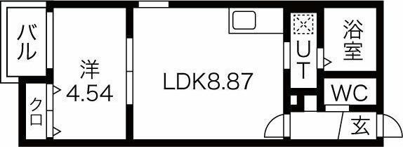 ルボア神沢(1LDK/3階)の間取り写真