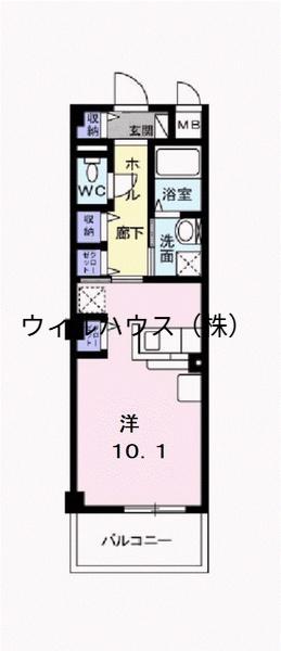 サニーキャンプ・東雲Ⅱ(ワンルーム/1階)の間取り写真