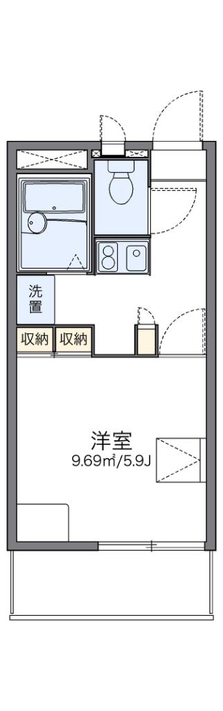 レオパレスグランヴィラージュ(1K/1階)の間取り写真