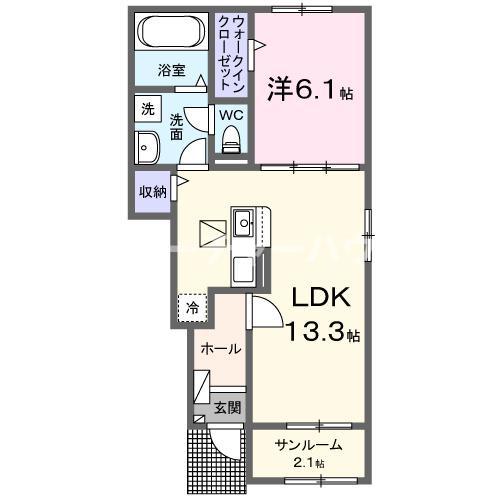 コッティIV 310(1LDK/1階)の間取り写真