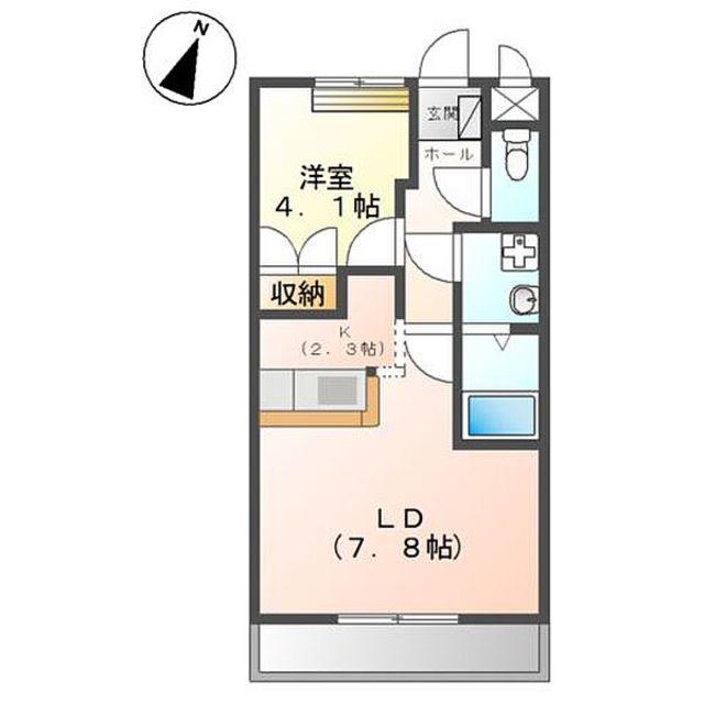 GRACE II(1LDK/1階)の間取り写真