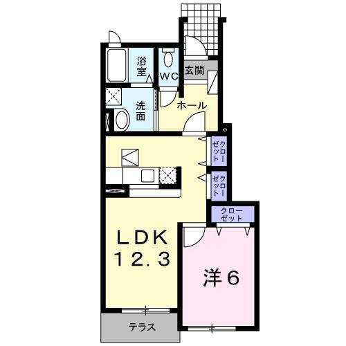 志村横丁Ⅲ(1LDK/1階)の間取り写真