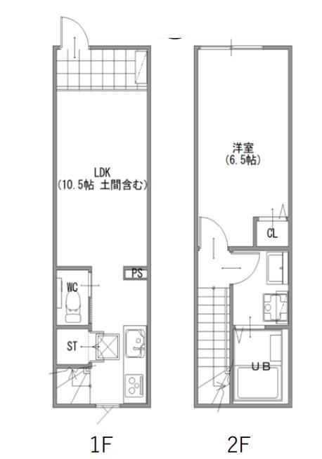 MOK-TERRACE HACHIOJI(1LDK/1階)の間取り写真