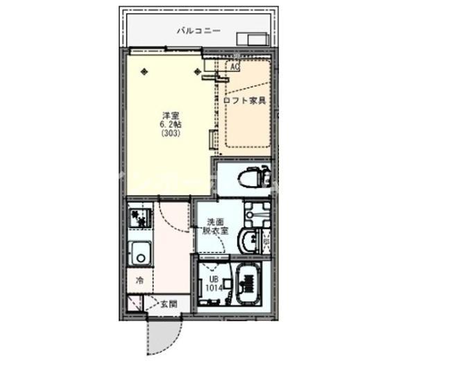 KEIAI RESIDENCE 青井(1K/3階)の間取り写真