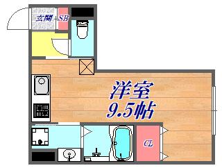 D-ROOM西台(ワンルーム/1階)の間取り写真