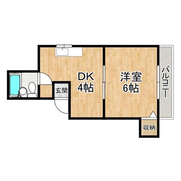 エクセルハイツ中野(1DK/5階)の間取り写真