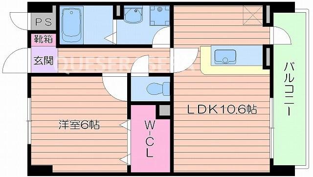 メゾンドファミーユ鶴見緑地公園I(1LDK/2階)の間取り写真