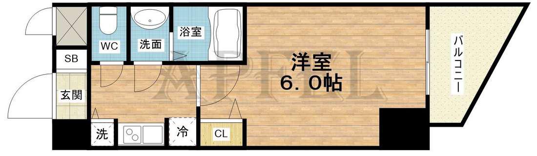 S-RESIDENCE堺筋本町UNO(1K/11階)の間取り写真