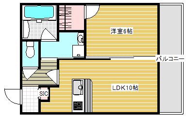 バルーンフラワーK(1LDK/2階)の間取り写真