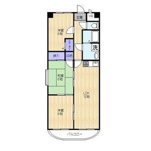 リバーパーク植田東(3LDK/2階)の間取り写真