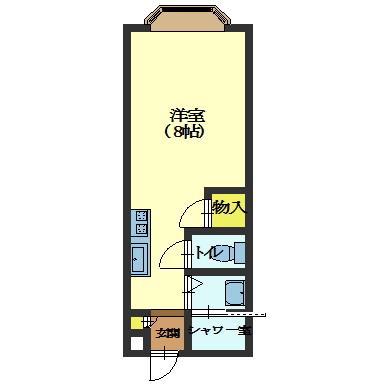 シティマンション(ワンルーム/2階)の間取り写真