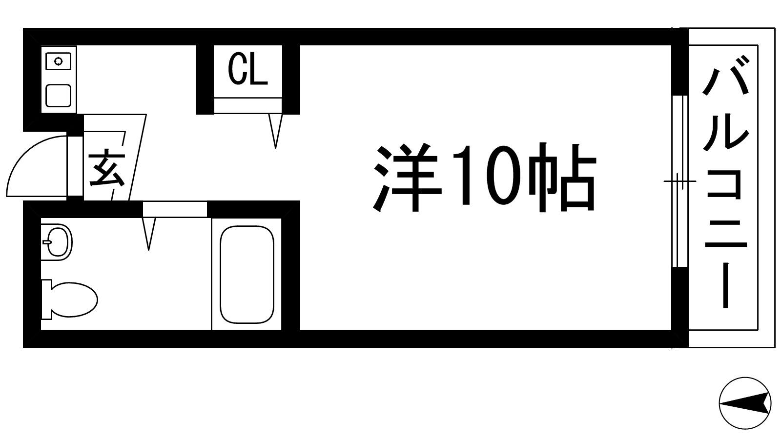 メゾンジョイ(ワンルーム/2階)の間取り写真