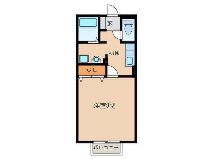 OISEAUXMONTAGNE(1K/1階)の間取り写真