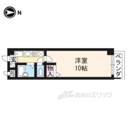 UTSUMI BUILDING(1K/4階)の間取り写真