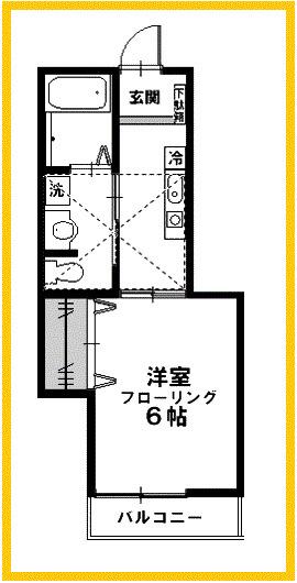 LANDHILLS妙蓮寺(1K/1階)の間取り写真