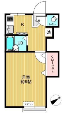 KYOWA II(1K/2階)の間取り写真