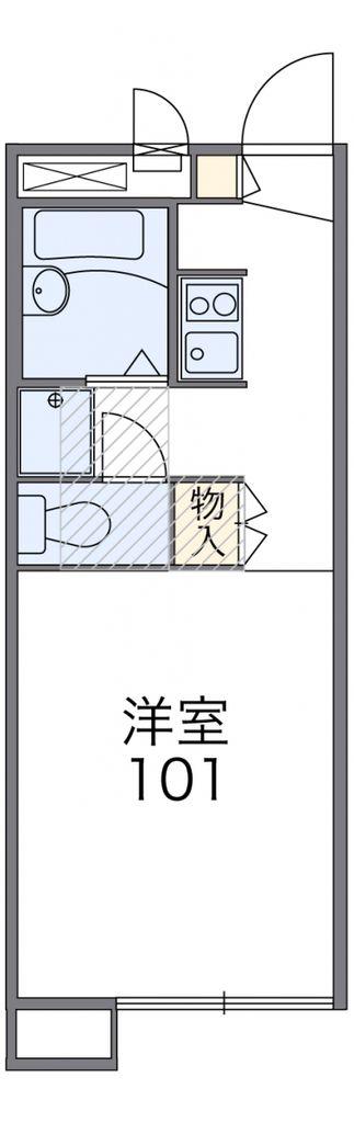 レオパレスボヌールOUTUKA(1K/1階)の間取り写真