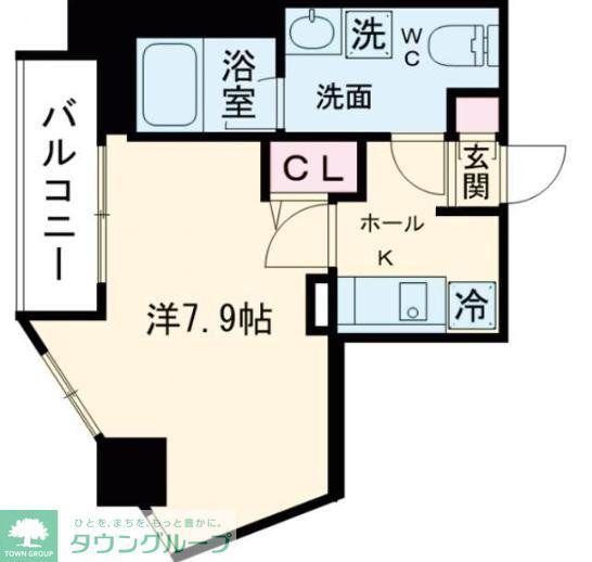 ティモーネ押上イースト(1K/4階)の間取り写真