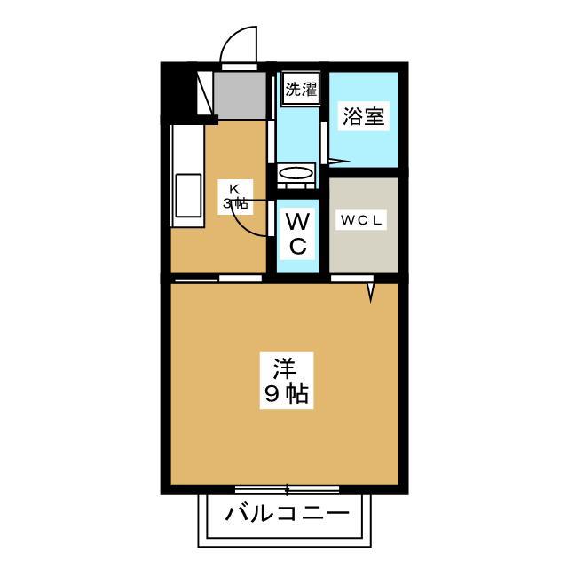 トレードシ―(1K/2階)の間取り写真