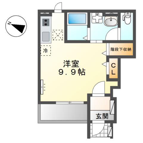 マノワール雅(ワンルーム/1階)の間取り写真