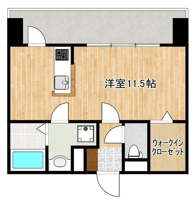 クロノス39京町本町(ワンルーム/10階)の間取り写真
