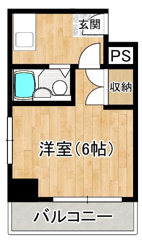 フォーラム箕面如意谷(1K/4階)の間取り写真
