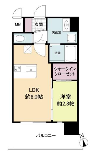 セレニテ難波ミラク弐番館(1LDK/11階)の間取り写真