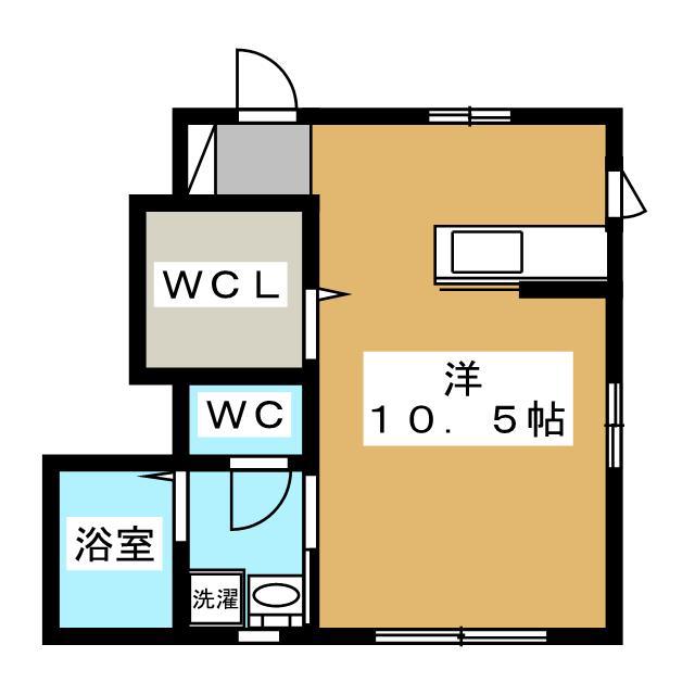 サニープレイス(ワンルーム/1階)の間取り写真