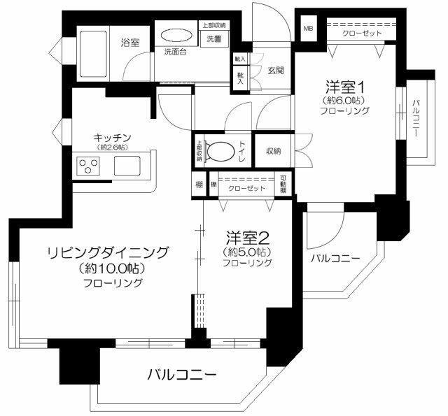 日神パレステージ八広(2LDK/8階)の間取り写真