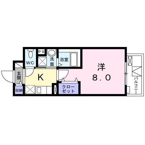 メゾン・タレイア(1K/4階)の間取り写真