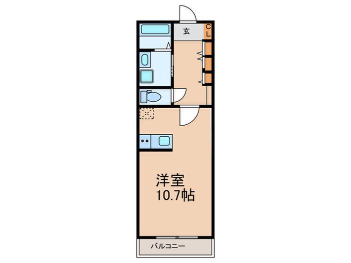 アルティザ池尻(ワンルーム/2階)の間取り写真