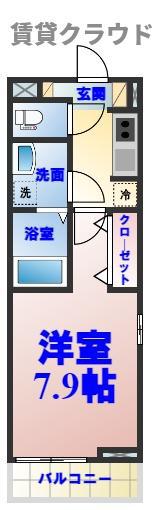 ウッド プレイス(1K/2階)の間取り写真