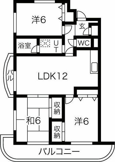 リネット多加木(3LDK/2階)の間取り写真