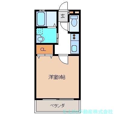 フォーレストK(1K/1階)の間取り写真