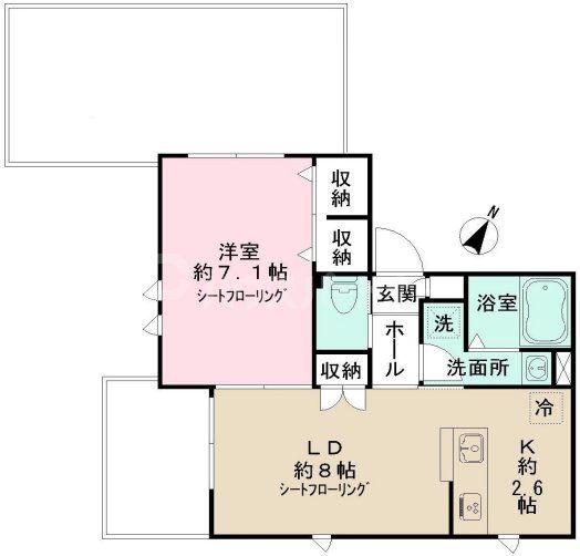 NIDO LARGO(1LDK/3階)の間取り写真