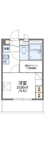 レオパレスMO(1K/1階)の間取り写真