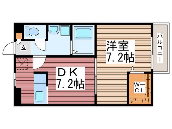 COMFORT稲荷(1DK/1階)の間取り写真