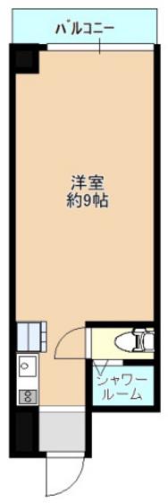 ピースシャトー舟入(ワンルーム/3階)の間取り写真
