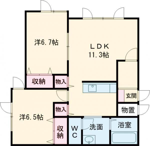 ＪＲ函館本線 近文駅 徒歩18分 2階建 築15年
