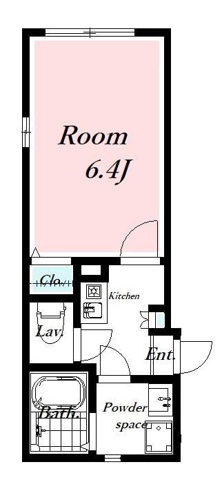 リブ三軒茶屋(1K/1階)の間取り写真
