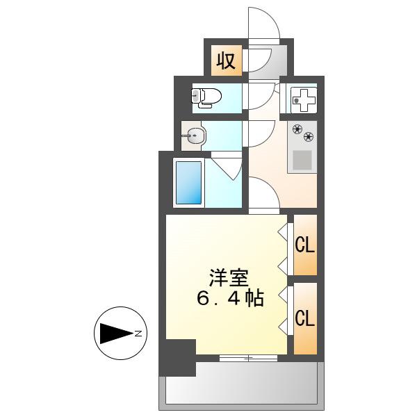 AVANTI ATSUTA(1K/8階)の間取り写真