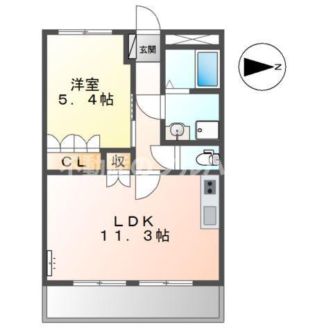 ウィステリアネオ(1LDK/2階)の間取り写真