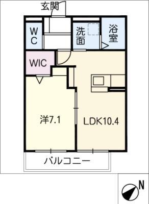 FORES SHIRATSUKAII(1LDK/2階)の間取り写真