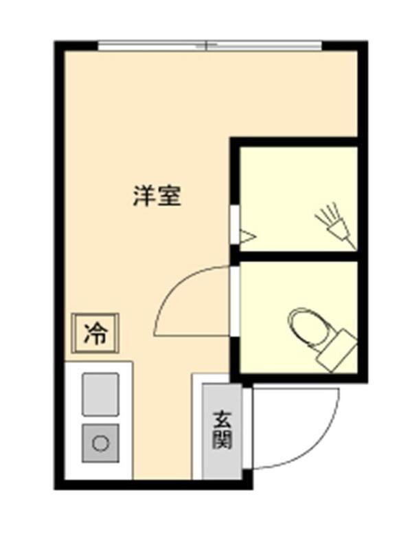 慶応マンション(ワンルーム/1階)の間取り写真