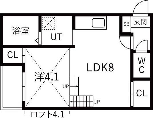 エンジェルケープ(1LDK/2階)の間取り写真