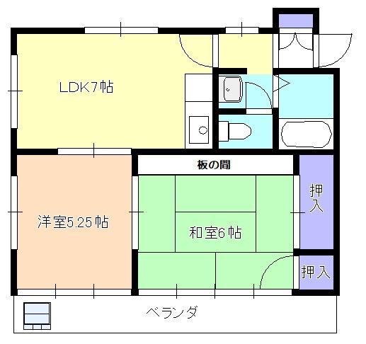 リエス小手指(2DK/2階)の間取り写真
