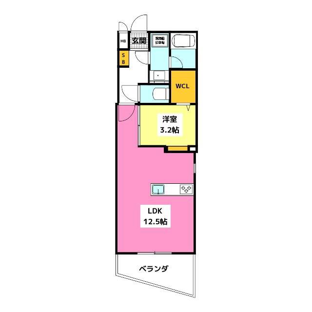 PASEO大濠公園(1LDK/3階)の間取り写真