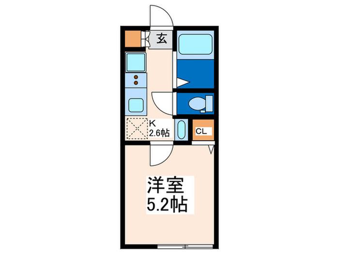 多摩美2丁目計画(1K/1階)の間取り写真