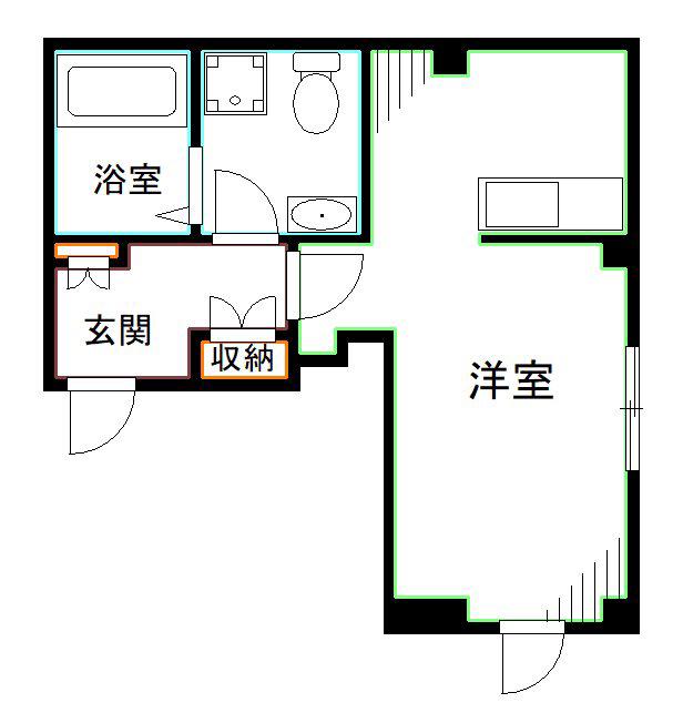 マイン中野(ワンルーム/2階)の間取り写真